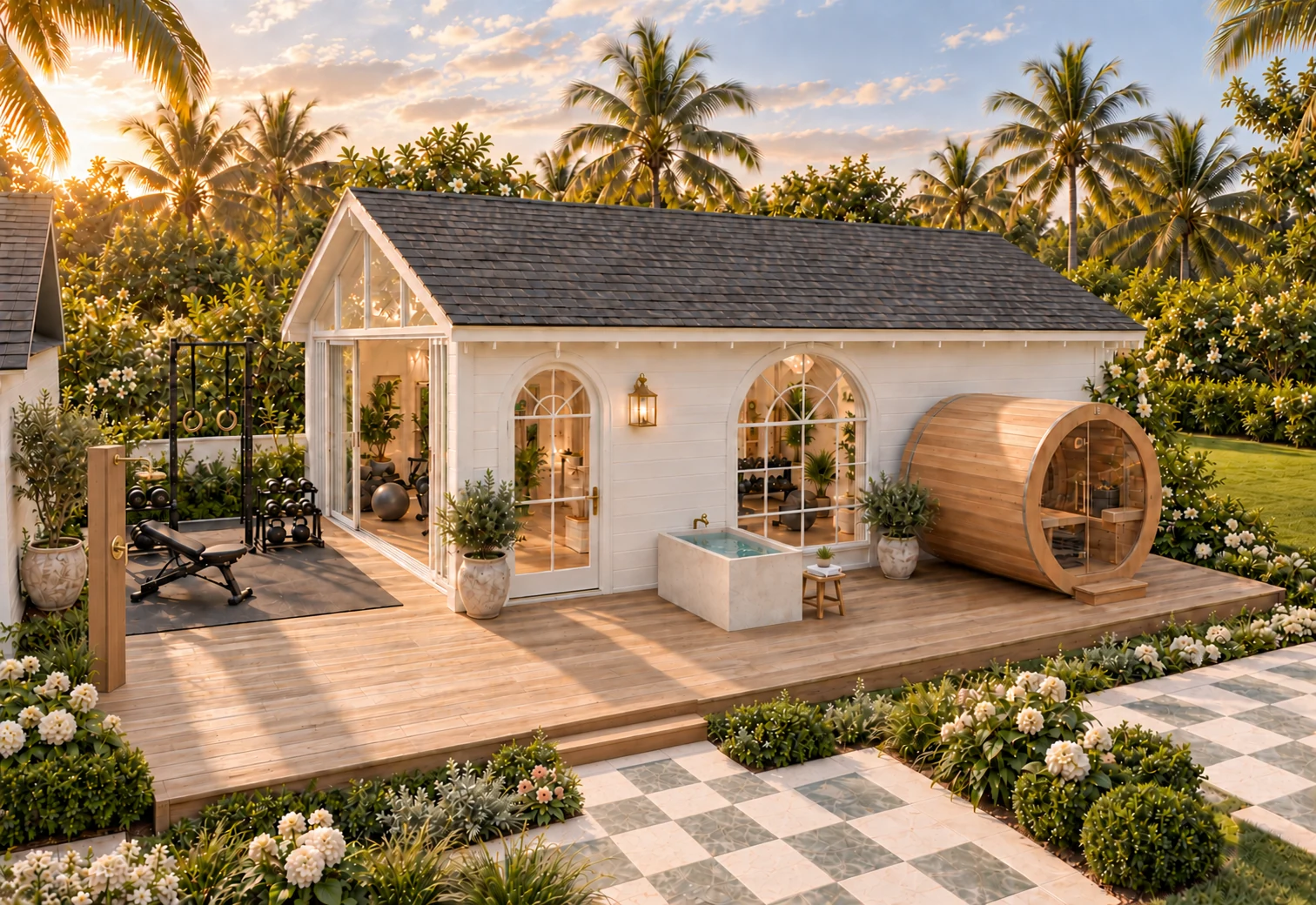 Your private wellness barn · architectural visualisation